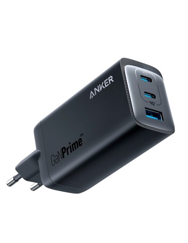 ANKER - CARGADOR USB - POTENCIA 120W | CON TECNOLOGÍA GANPRIME - CARGA RÁPIDA  - SALIDAS 1X USB-A, 2X USB-C - COLOR NEGRO