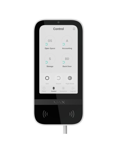 TECLADO CON PANTALLA IPS TÁCTIL Y LECTOR RFID - ARMADO/DESARMADO TOTAL O POR GRUPOS - CONTROL DE LOS ESCENARIOS DE AUTOMATIZACIÓ