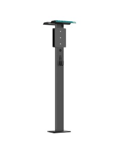 PEDESTAL FOR ELECTRIC CAR CHARGER - COMPATIBLE WITH RAEDIAN NEO/NEX/NORA - PEDESTAL WITH ROOF  - SUPPORT FOR LOADING HOSE - ALU