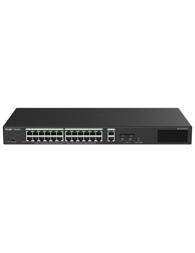 REYEE SWITCH POE CLOUD GESTIONABLE - 24 POE 802.3AF/AT + 2 SFP + 2 UPLINK RJ45 - 26 RJ45 10/100/1000MBPS + 2 SFP 10/100/1000 - 3