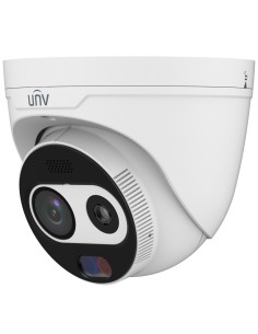 UNIVIEW DUAL IP THERMAL CAMERA - THERMAL: 256X192 | LENS 2.1 MM - OPTIC: 4 MP | LENS 2.6 MM - MICROPHONE , LOUDSPEAKER , ALARMS