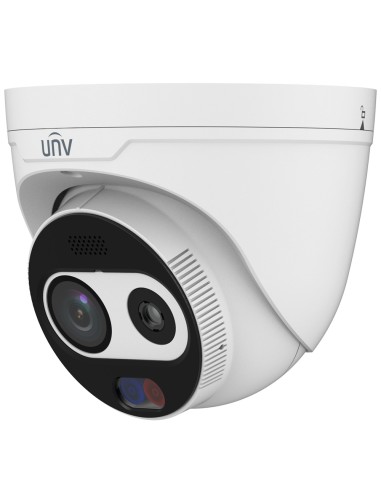 CÁMARA TÉRMICA DUAL IP UNIVIEW - SENSOR TÉRMICO 256X192 | LENTE 2.1 MM - SENSOR ÓPTICO 1/2.8 4 MPX | LENTE 2.6 MM - SENSIBILIDA