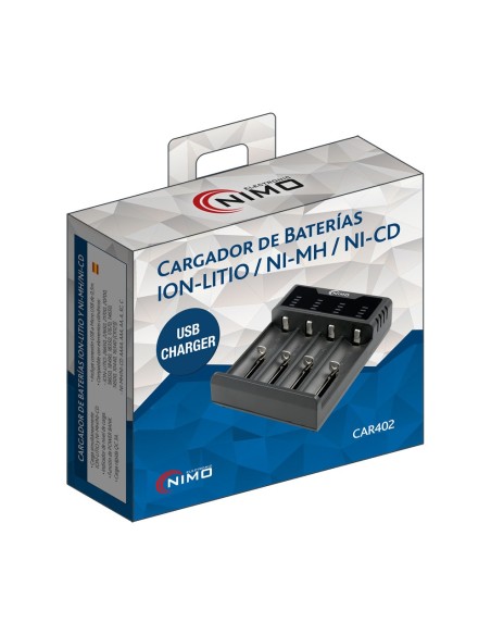CARGADOR BATERÍAS CILÍNDRICAS DE ION-LIT