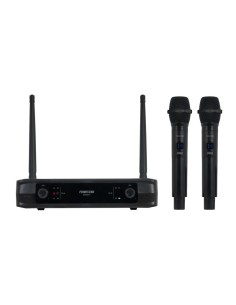 MICROFONE SEM FIO PORTÁTIL DUPLO UHF, FREQUÊNCIA FIXA FONESTAR LIGNUM-12SUB