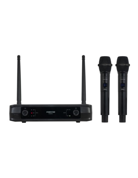 MICROFONO INALAMBRICO DOBLE DE MANO UHF, FRECUENCIA FIJA FONESTAR SONAIR-2M