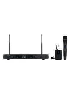 MICROFONO WIRELESS PORTATILE UHF DOPPIO E CINTURA, CON ID PILOT E DIVERSIT FONESTAR LIGNUM-12SUB