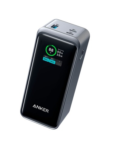 ANKER POWER BANK CON PANTALLA - CAPACIDAD 20000MAH  - ENTRADAS 2X USB-C - SALIDAS 2X USB-C, USB-A - CARGA 3 DISPOSITIVOS A LA VE