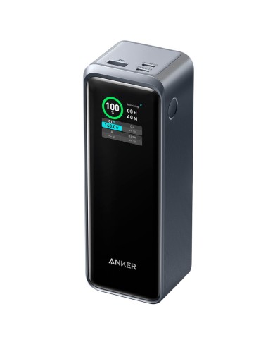 ANKER POWER BANK CON PANTALLA LCD - CAPACIDAD 27650MAH  - ENTRADAS 2X USB-C - SALIDAS 2X USB-C, USB-A - CARGA 3 DISPOSITIVOS A L