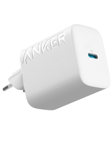 ANKER - CARGADOR USB - POTENCIA 20W - CARGA RÁPIDA - SALIDA USB-C - COLOR BLANCO