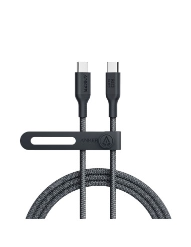 ANKER - CABLE USB2.0  - USB-C A USB-C - CABLE DE BIO-NYLON TRENZADO - LONGITUD 1.8M - COLOR NEGRO