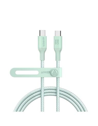 ANKER - CABLE USB2.0  - USB-C A USB-C - CABLE DE BIO-NYLON TRENZADO - LONGITUD 1.8M - COLOR VERDE