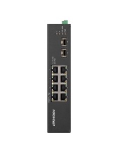HIKVISION SWITCH POE NO GESTIONABLE INDUSTRIAL - 8 PUERTOS ETHERNET RJ45 GIGABIT +2 SFP GIGABIT - 8 PUERTOS ETHERNET POE+ 802.3A