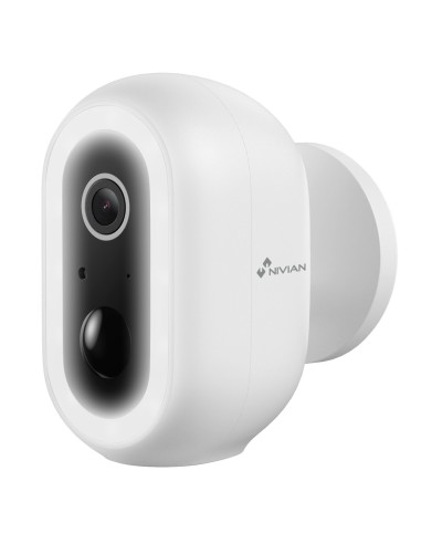 NIVIAN SMART CÁMARA 3MP 2K - WIFI 2.4 GHZ - APTA PARA EXTERIOR | IR HASTA 8 M - BATERÍA 5200MAH / PIR / DETECCIÓN DE PERSONAS -