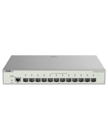 REYEE SWITCH CLOUD CAPA 3 -  12X  SFP+ 10GBPS + 1X MGMT - VCS/STATIC ROUTING/RIP/OSPF - STATIC LAG/DHCP SNOOP/DHCP SERVER/IGMP S