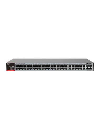 RUIJIE SWITCH CLOUD GESTIONABLE L2+ - 48 PUERTOS RJ45 + 4 PUERTOS SFP 2.5 - VELOCIDAD 48 X10/100/1000MBPS + 4 X1000/2500MBPS - V