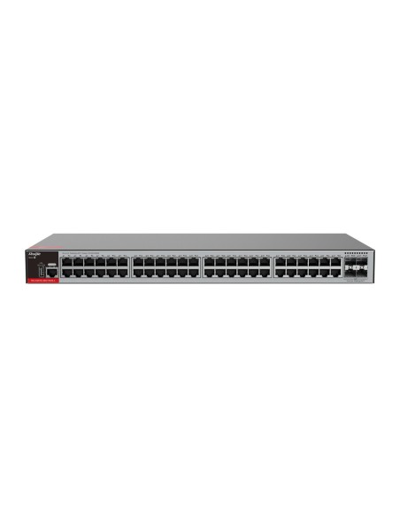 RUIJIE SWITCH CLOUD GESTIONABLE L2+ - 48 PUERTOS RJ45 + 4 PUERTOS SFP 2.5 - VELOCIDAD 48 X10/100/1000MBPS + 4 X1000/2500MBPS - V
