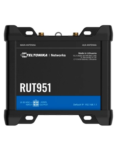 TELTONIKA ROUTER 4G INDUSTRIAL - 4 PUERTOS ETHERNET RJ45 FAST ETHERNET - DUAL SIM 4G (LTE) CAT 4 HASTA 150MBPS - 1X ENTRADA + 1X