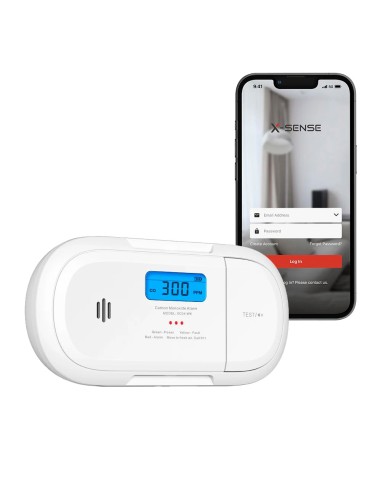 DETECTOR DE CO AUTÓNOMO X-SENSE - COMUNICACIÓN WIFI 2.4GHZ - CONEXIÓN A TRAVÉS DE APP - DURACIÓN DE LA BATERÍA 1 AÑO (REEMPLAZAB