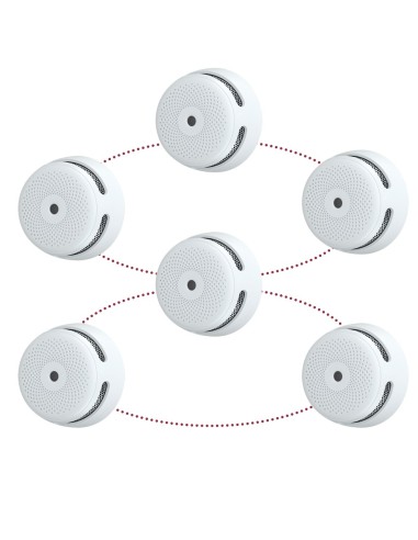 PACK DE 6 MINI DETECTOR DE HUMO AUTÓNOMO X-SENSE - PERMITE CONECTAR 24 DETECTORES POR RF 868MHZ - DURACIÓN DE LA BATERÍA 5 AÑOS