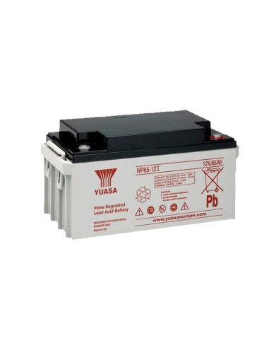 YUASA NP65-12I - BATERÍA RECARGABLE - TECNOLOGÍA PLOMO ÁCIDO AGM - VOLTAJE 12 V / CAPACIDAD 65 AH - 174 X 350 X 166 MM / 23 KG -