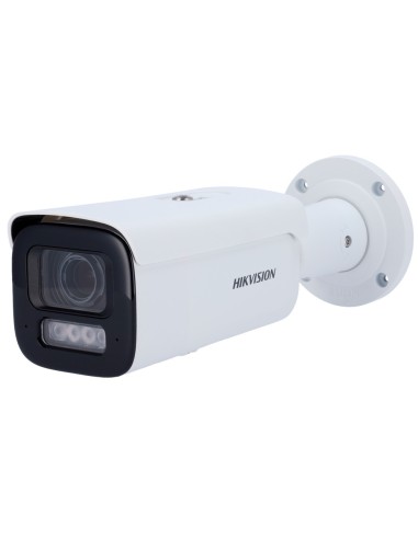 HIKVISION CÁMARA BULLET  IP GAMA PRO - 6 MP | LENTE MOTORIZADA 2.8~12 MM - ALARMAS | AUDIO | RANURA MICROSD 512 GB - IR ALCANCE