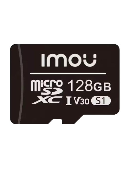 TARJETA MICROSD IMOU - CAPACIDAD 128 GB - CLASE 10 | VELOCIDAD R/W: 95/38 MB/S - CICLOS E/P: HASTA 500 - CÁMARAS HOME, SMARTPHON