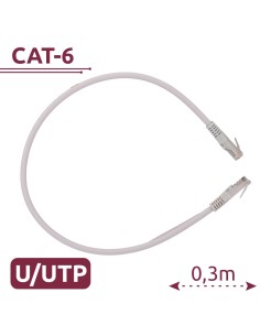 CABLE UTP - ETHERNET - CONECTORES RJ45 - CATEGORÍA 6 - 0,3 M - COLOR BLANCO