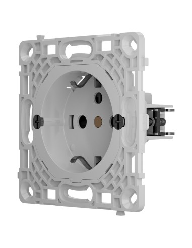 ENCHUFE BÁSICO VERTICAL TIPO F - ALIMENTACIÓN 250 V AC 50/60 HZ - HASTA 3.6 KW (CARGA RESISTIVA A 250 V) - PROTECCIÓN CONTRA POL