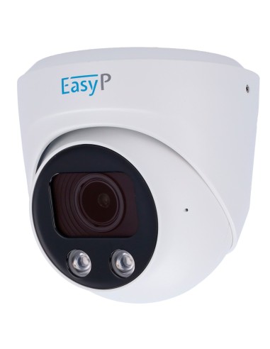 CÁMARA TURRET IP AI EASY-P - 4MP | LENTE MOTORIZADA 2.7 ~ 13.5 MM - IR 25 M | MIC - INSTALACIÓN PLUG &AMP; PLAY - IA POR HUMANOS