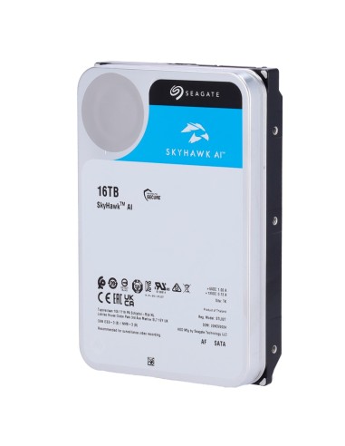 DISCO DURO SEAGATE SKYHAWK AI ST16000VE002 - CAPACIDAD 16 TB - INTERFAZ SATA 6 GB/S - DISEÑADO PARA SISTEMAS NVR CON IA - SUELTO