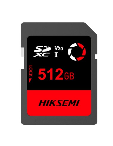 TARJETA DE MEMORIA HIKVISION - SD | CAPACIDAD 512 GB - CLASE 10 | VELOCIDAD ESCRITURA 150 MB/S - HASTA 3.000 CICLOS DE ESCRITURA