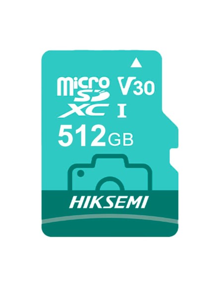 TARJETA DE MEMORIA HIKVISION - MICROSD | CAPACIDAD 512 GB - CLASE 10 | VELOCIDAD ESCRITURA 70 MB/S - HASTA 300 CICLOS DE ESCRIT
