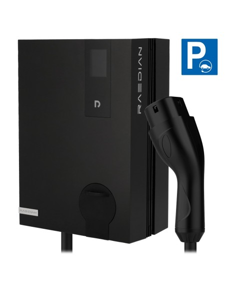 CARGADOR PARA VEHÍCULOS ELÉCTRICOS - POTENCIA 22KW / 32A / TRIFÁSICA - CONECTOR TIPO 2 | CABLE 5M - PROTECCIÓN IP55 - MONITORIZA