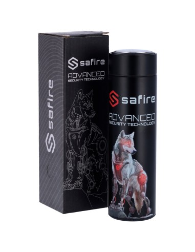 SAFIRE - BOTTLE - BLACK COLOUR - SEALING RING - STAINLESS STEEL 304