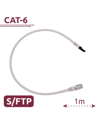 CABLE SFTP - ETHERNET - CONECTORES RJ45 - CATEGORÍA 6A - 1 M - COLOR BLANCO