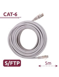 CABLE SFTP - ETHERNET - CONECTORES RJ45 - CATEGORÍA 6A - 5 M - COLOR BLANCO