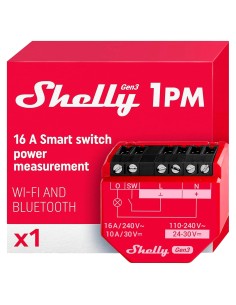 SHELLY 1PM GEN3  - WIFI 2.4 GHZ IEEE802.11 B/G/N / BLUETOOTH -  INTERRUPTOR INTELIGENTE  - SOPORTA 110-240 V~24-48 V?12 V? - OFR