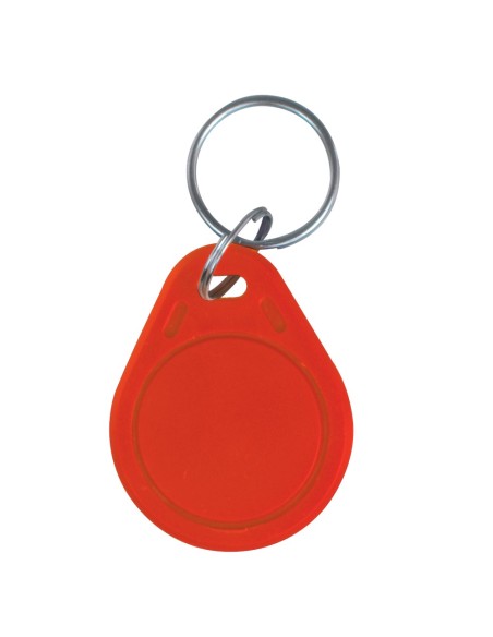 REWRITABLE PROXIMITY TAG KEY FOB - IDENTIFICATION BY RADIO-FREQUENCY - PASSIVE EM : RED COLOR - LOW FREQUENCY 125 KHZ - LIGHT &