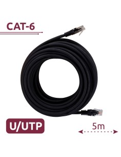 CÂBLE UTP - ETHERNET - CONNECTEURS RJ45 - CATÉGORIE 6 - 5 M - COULEUR NOIR