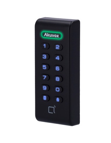 LECTOR DE ACCESO - ACCESO POR TARJETA EM/MF Y PIN - INDICADOR LED Y ACÚSTICO - WIEGAND 26/34 - COMPATIBLE CON EQUIPOS AKUVOX Y D