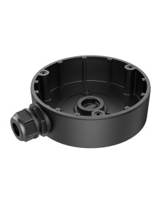 JUNCTION BOX - FOR DOME CAMERAS - SUITABLE FOR OUTDOOR USE - WALL OR CEILING INSTALLATION - CABLE PASS - BLACK COLOUR