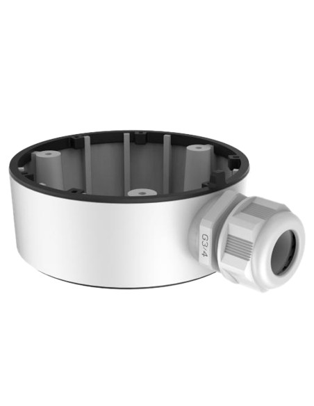 CAJA DE CONEXIONES HIKVISION - PARA CÁMARAS DOMO - APTO PARA USO EXTERIOR | COLOR BLANCO - INSTALACIÓN EN TECHO O PARED - F 110×