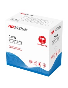 HIKVISION UTP CABLE CATEGORY 5E - OFC CONDUCTOR, 99,5% COPPER - PVC MATERIAL - SUPPLIED IN 305M CARTON BOX - SPECIAL COVER FOR 