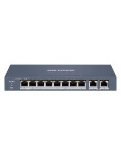 HIKVISION HIPOE SWITCH GESTIONABLE - 8 PUERTOS POE 802.3AF/AT + 2 UPLINK RJ45 - 8 RJ45 10/100 MBPS + 2 RJ45 10/100/1000 MBPS -