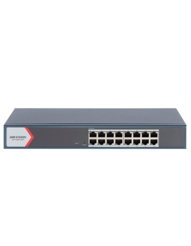 HIKVISION GIGABIT SWITCH GESTIONABLE - 16 RJ45 10/100/1000 MBPS  - VLAN/PORT ISOLATION/LOOP DETECTION/LLDP - LINK AGGREGATION/SN