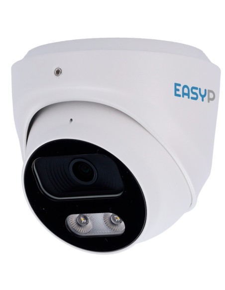 CÁMARA TURRET IP AI EASY-P - 8MP | LENTE 2.8 MM - IR 40 M | LUZ BLANCA 30 M | MIC - INSTALACIÓN PLUG &AMP; PLAY - IA POR HUMANOS