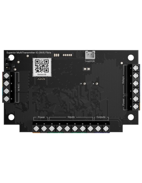 MÓDULO DE 4 ENTRADAS/4 SALIDAS - PROTOCOLO FIBRA - CERTIFICADO GRADO 3 - 4 ENTRADAS, 2 SALIDAS RELÉ Y 2 SALIDAS LÓGICAS - ALARMA