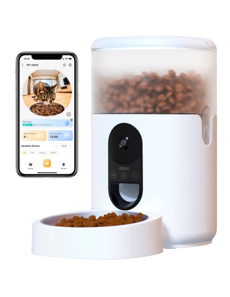 IMOU - SMART PET FEEDER  - PANORAMIC VIEW 360º / 4MP 2.5K - CAPACITY OF 4L - PET DETECTION - TWO-WAY AUDIO - MANAGE FROM THE AP