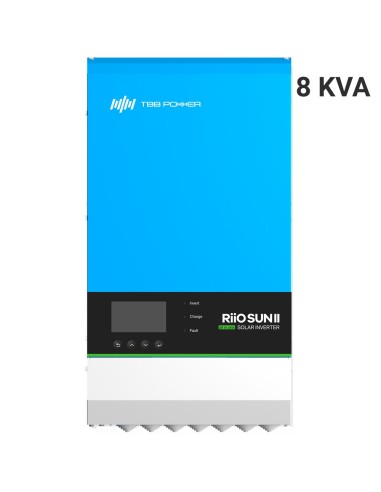 INVERSOR MONOFÁSICO TODO EN UNO TBB - POTENCIA 8000W - 2 ENTRADAS MPPT - INVERSOR, CARGADOR Y REGULADOR - COMPATIBLE CON BATERÍA