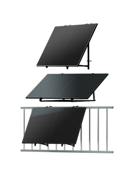 TSUN KIT SOLAR UNIVERSAL - 2X PANEL SOLAR 400W - MICROINVERSOR 800W - PARA BALCÓN, SUELO O PARED - CONEXIÓN WIFI - PERMITE CONEC